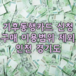 기후동행카드 신청 구매 구매처 이용범위 제외 인천 경기도